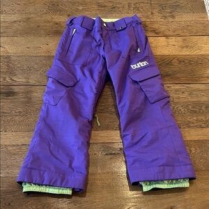 Burton Kids Snow Pants in Purple size small